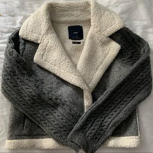 Zara knit jacket with shearling lining